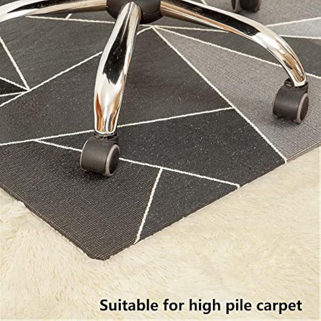 DIKILONG Office Chair Mat for Carpet & Hardwood – Carrara 120x90cm