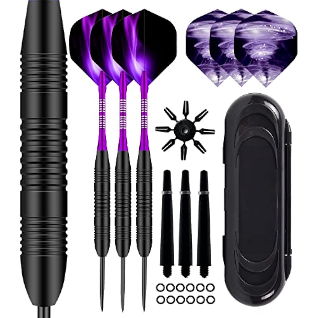 Professional Steel Tip Darts Set – 22g Brass Barrels & Case