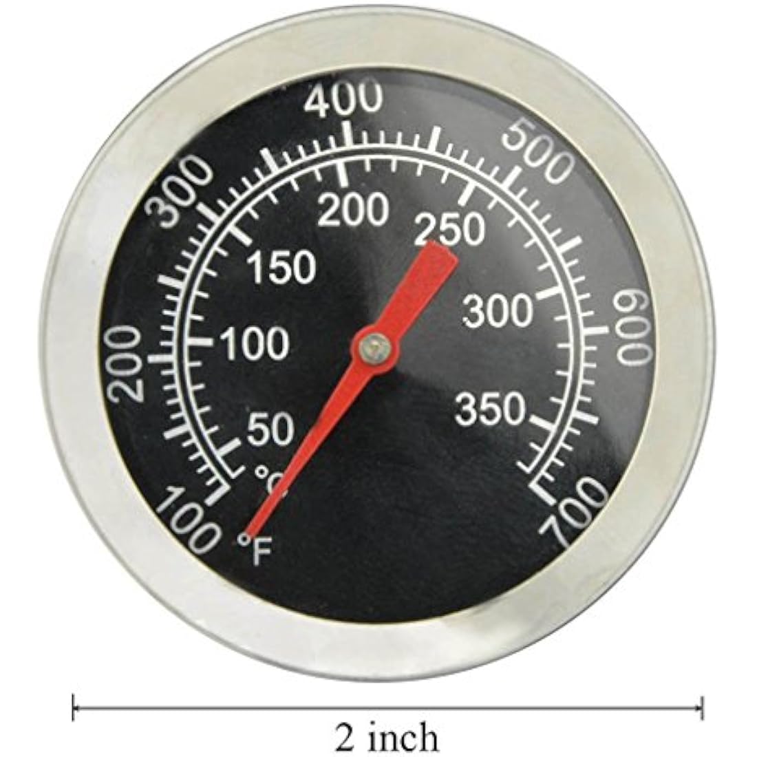 Onlyfire 2-Inch BBQ Charcoal Smoker and Gas Grill Temperature Gauge