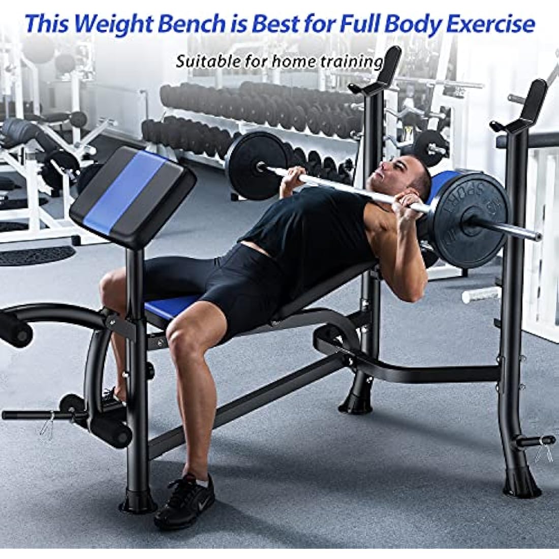 WINNOW Adjustable Weight Bench with Leg Extension and Preacher Curl