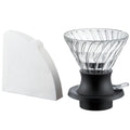 Hario V60 Switch Immersion Coffee Dripper – Glass Manual Brewer, Black