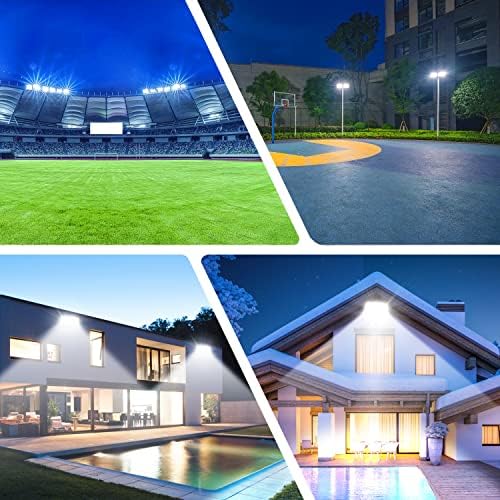YIQIBRO 300W LED Floodlight Outdoor 2 Pack | IP67 Waterproof 7000K White