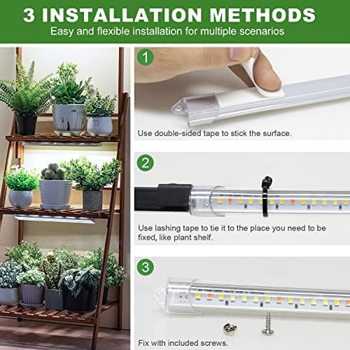 Kullsinss Full Spectrum LED Grow Light Strips for Indoor Plants | 2 Pack