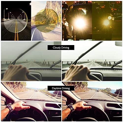 BLOOMOAK Day Night Driving Glasses – Polarized Anti-Glare Men's Eyewear