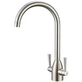 Hapilife Brushed Steel Kitchen Mixer Tap | 360 Swivel High Arc Faucet