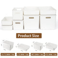 8pcs Plastic Storage Baskets With 4 Lids, Stackable Plastic Storage Boxes
