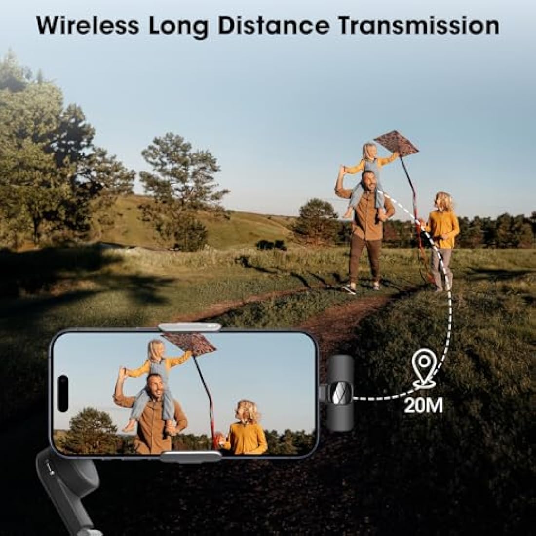HMKCH Wireless Lavalier Microphone for iPhone & Android – Noise Reduction