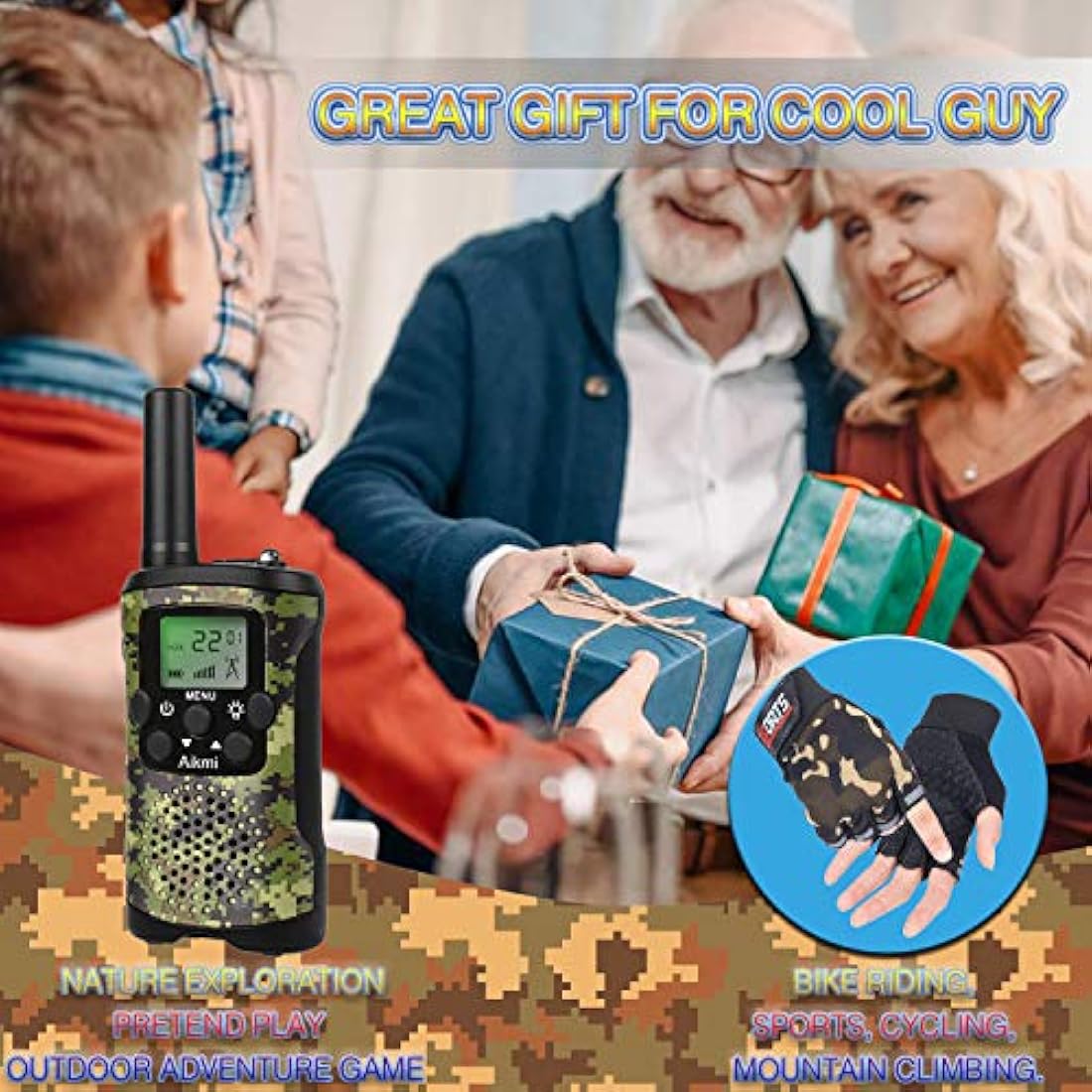 Jolof Store Kids Walkie Talkies – 8 Channel 2-Way Radio for Outdoor Play