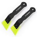 FOSHIO 2-Pack Mini Vinyl Squeegee | Stainless Steel Window & Glass Cleaner
