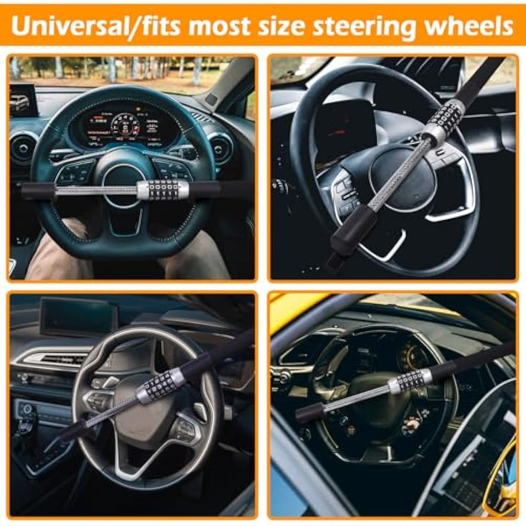 Turnart Steering Wheel Lock – 5-Digit Combination Heavy Duty Anti-Theft