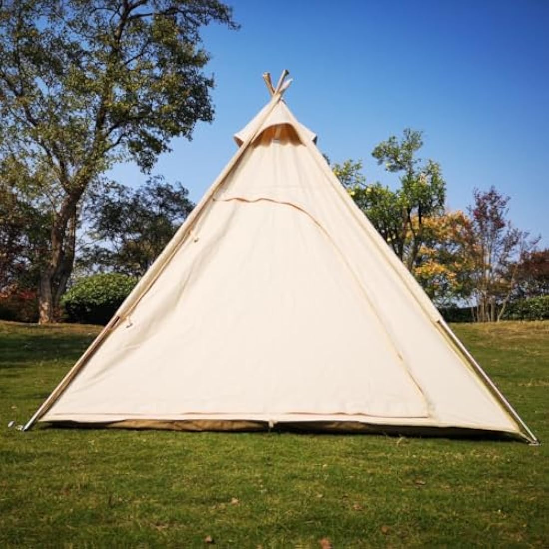 Canvas Pyramid Teepee Tent – 2-3 Person Waterproof Tipi