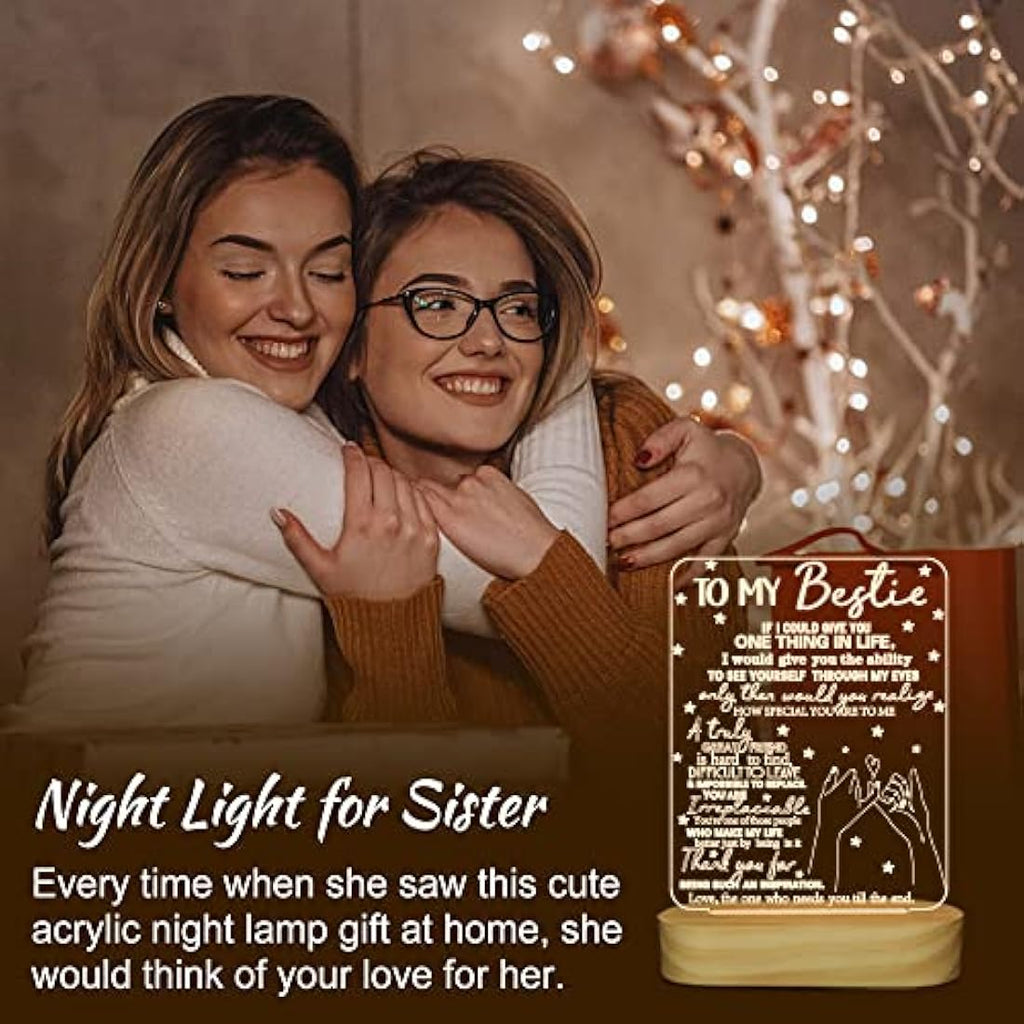 3D Illusion Night Light – Wooden LED Table Lamp for Bestie