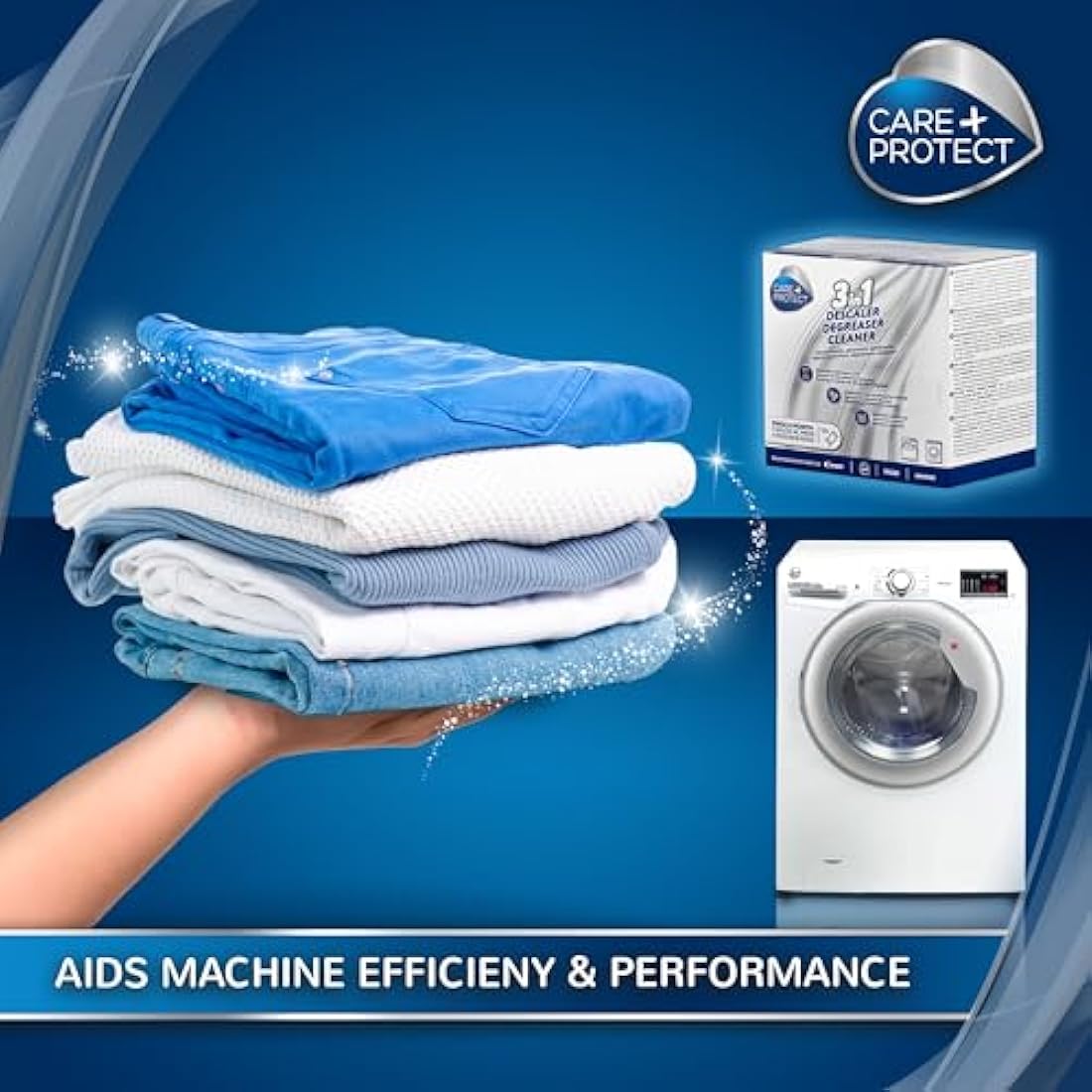 Care+Protect 3-in-1 Washing Machine & Dishwasher Cleaner - 24 Month Pack