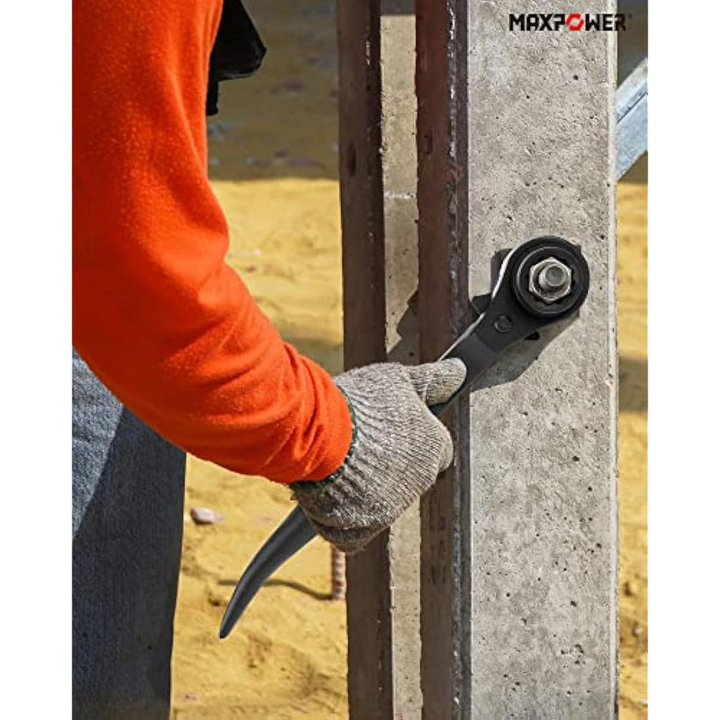 MAXPOWER 2-Piece Spud Ratchet Set | Scaffold Spanner Wrench 17-21mm