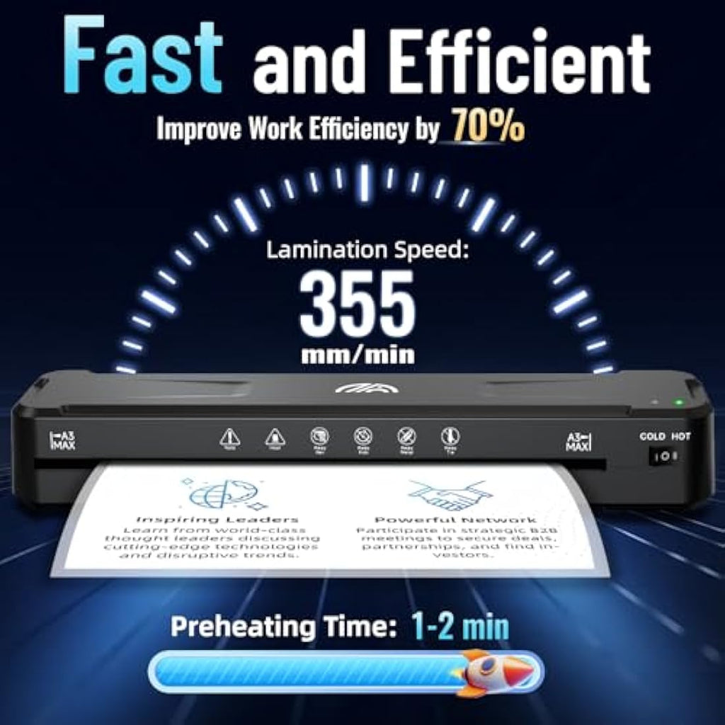 A3 Laminator Machine | 13" Thermal & Cold with 30 Sheets