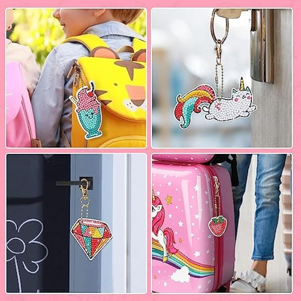 Jolof Store DIY Diamond Painting Keychain Kit - Mosaic Arts and Crafts for Girls