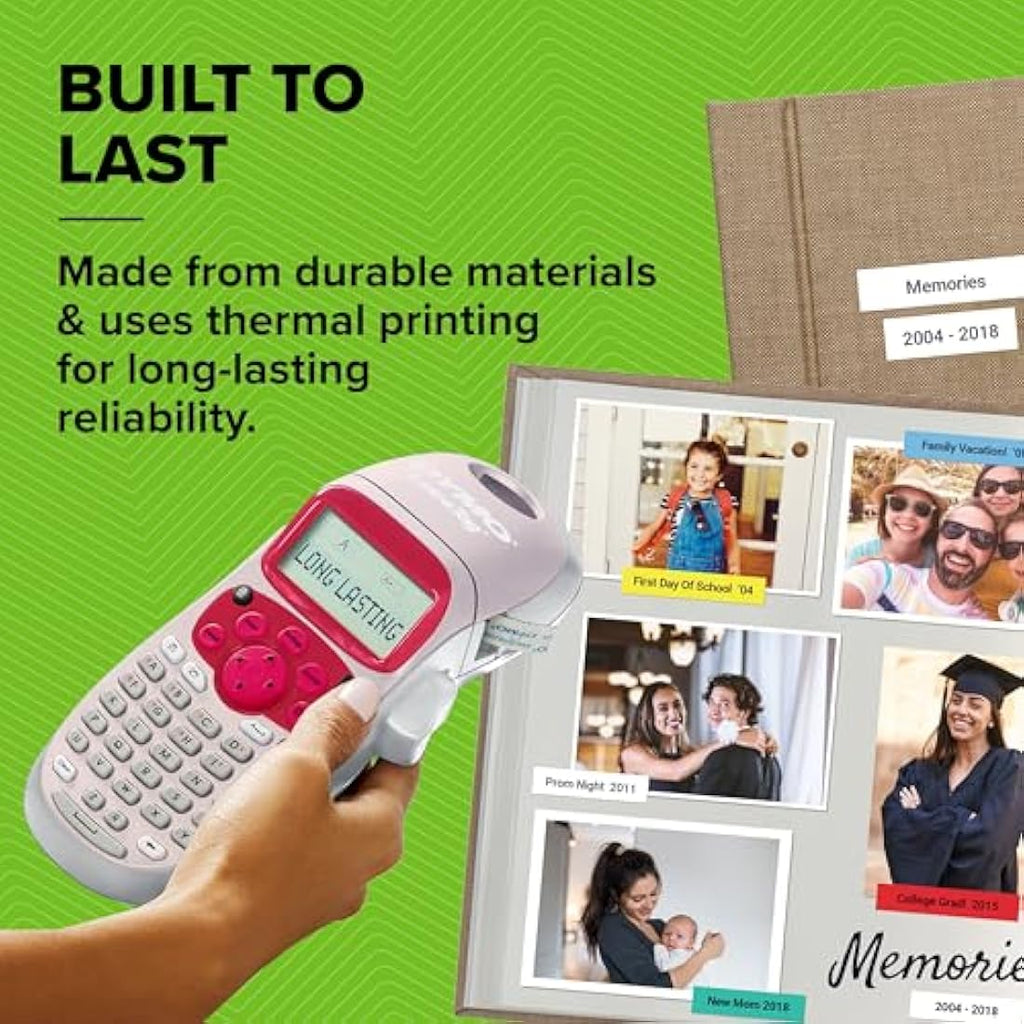 Dymo LetraTag LT-100H Handheld Label Maker | LCD Screen – Pink