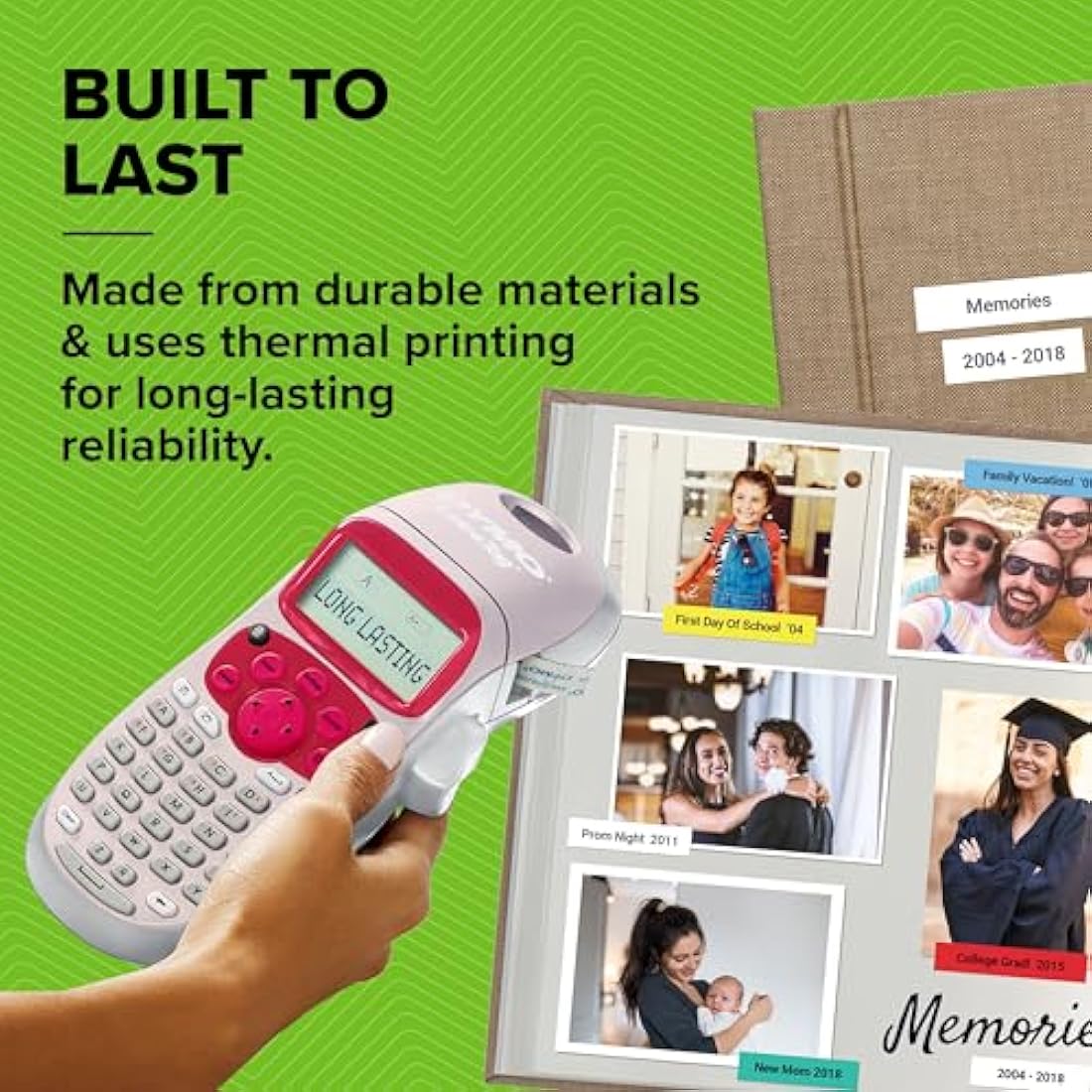 Dymo LetraTag LT-100H Handheld Label Maker | LCD Screen – Pink