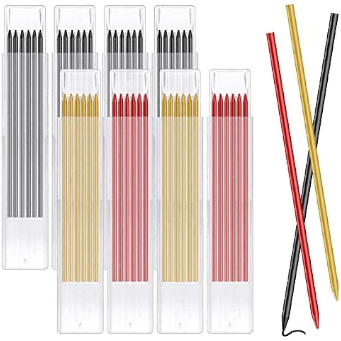 48Pcs Carpenter Pencil Refills – 2.8mm Waterproof Leads