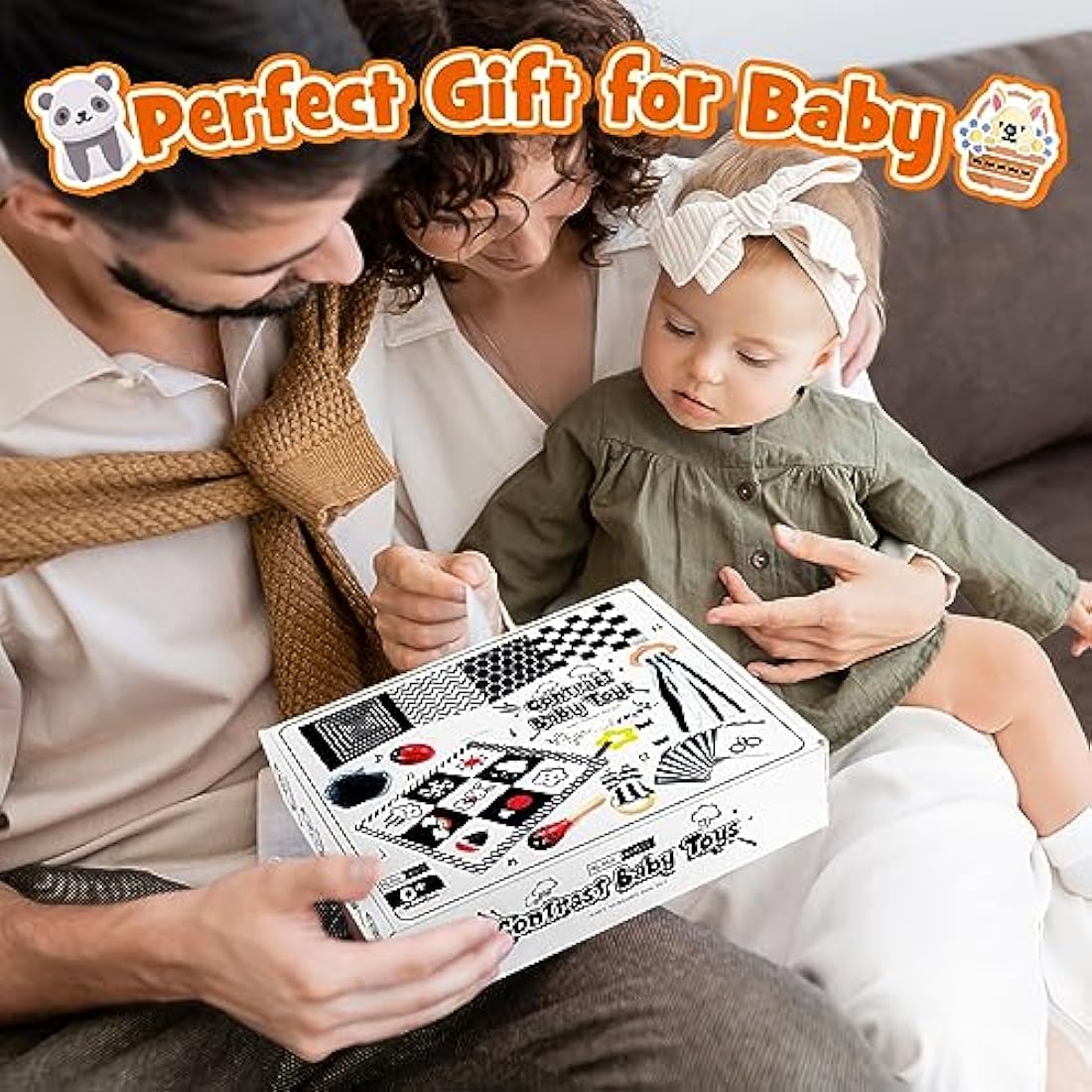 Black and White Sensory Toys – Montessori Baby Gift Set