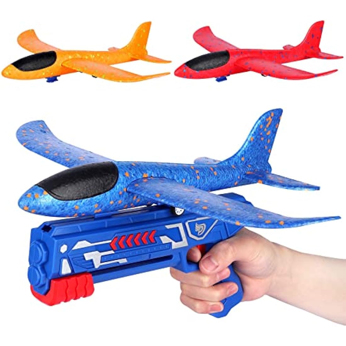 Airplane Launcher Toy – 3 Foam Glider Planes with Catapult Gun