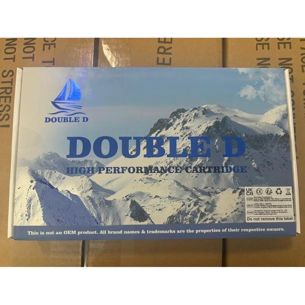 DOUBLE D 712XL High Yield Black Ink Cartridges for HP DesignJet T650 (2-Pack)