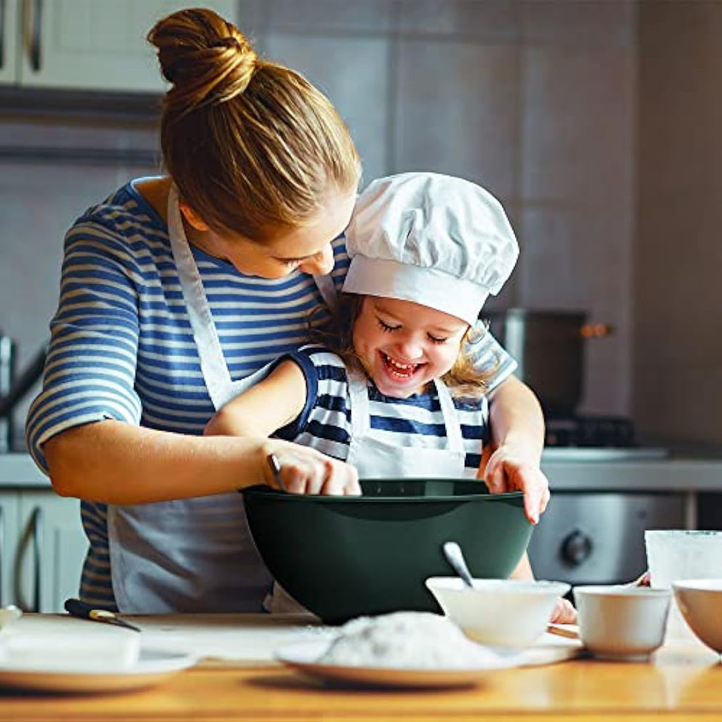 BoxedHome 12-Piece Mixing Bowl Set with Lids – Non-Slip Stackable Green