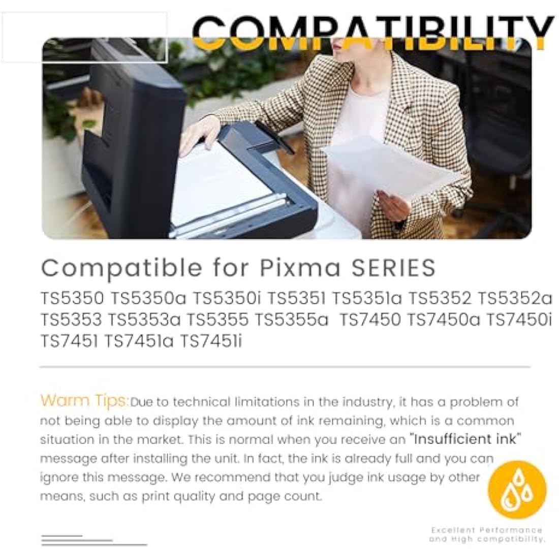 ATOPINK 560XL 561XL Ink Cartridges for Canon Pixma TS5350 TS7450 | 2-Pack