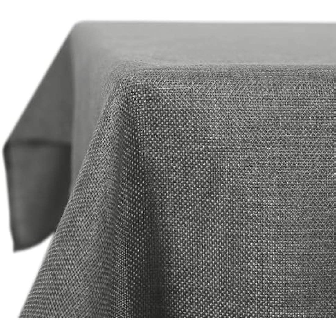 Deconovo Faux Linen Tablecloth | Water Resistant Wipeable – Light Grey