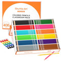 Shuttle Art 408 Pack Coloured Pencils Bulk – 12 Colours School Pack