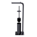 Amig Formaduo 2-in-1 Toilet Brush and Roll Holder | Black Steel Set