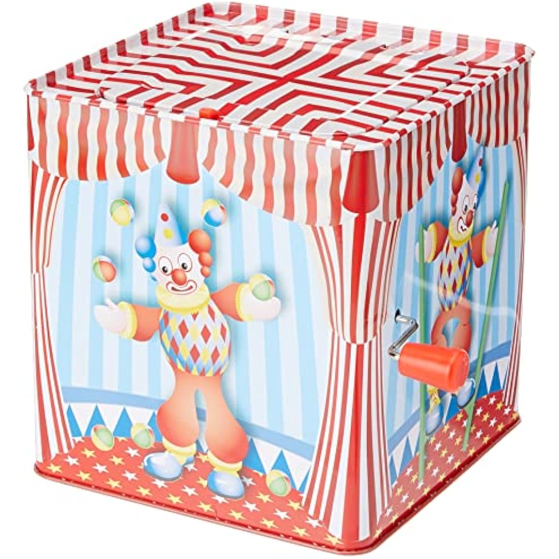Jolof Store Clown Jack in the Box – Traditional Tin Toy, Assorted