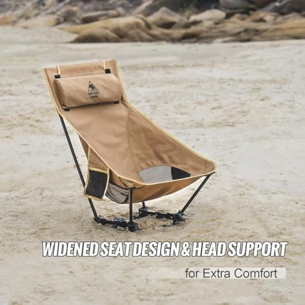 OneTigris Dragonhide Oversized Folding Camping Chair with Pillow