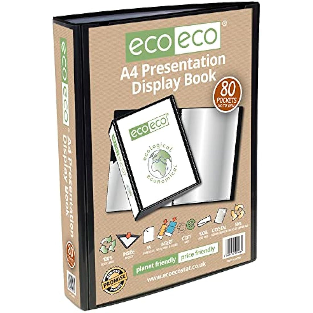 Jolof Store A4 80 Pocket Recycled Presentation Display Book Portfolio