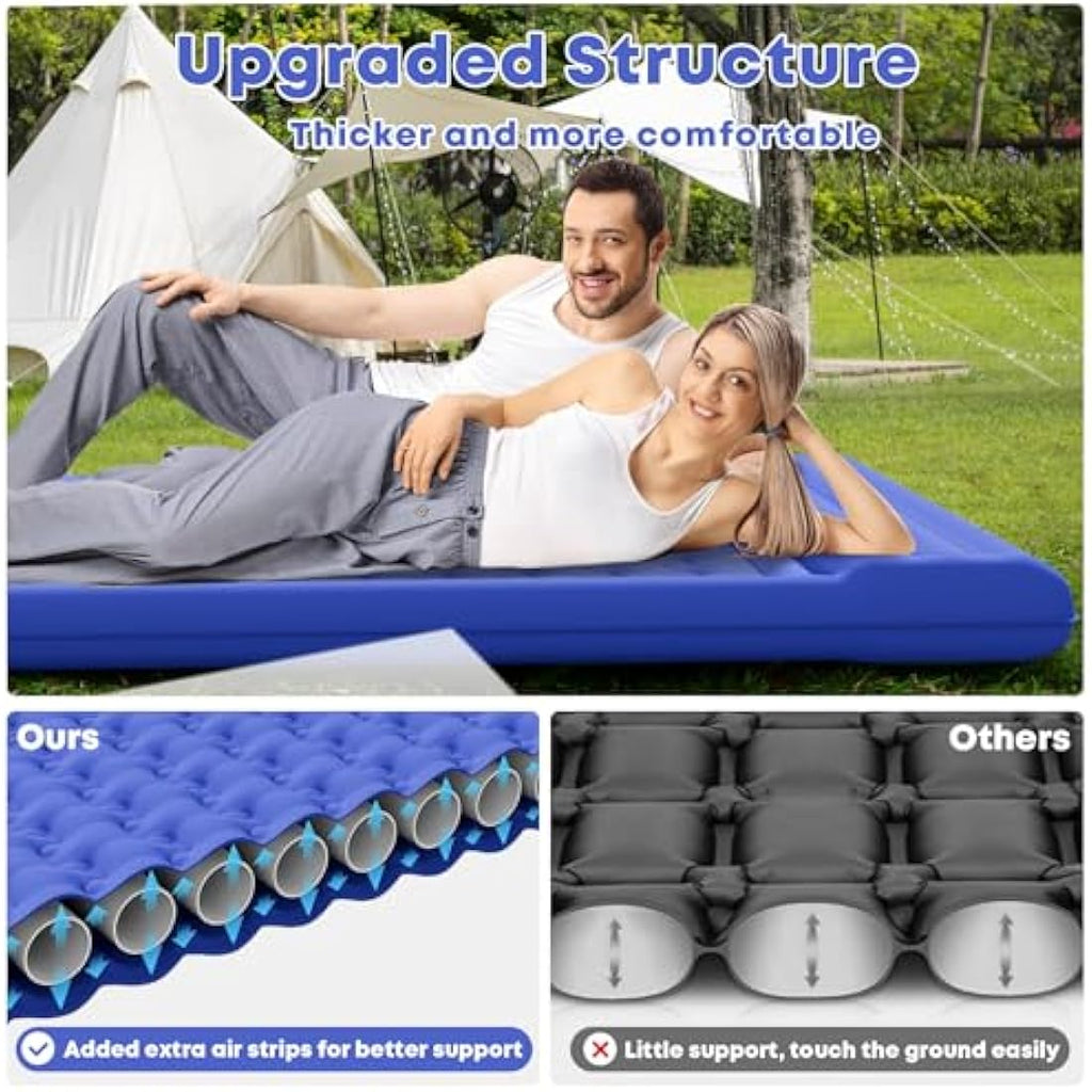 MAMBAKOTR Camping Sleeping Pad – Extra Thick Inflatable Air Mattress