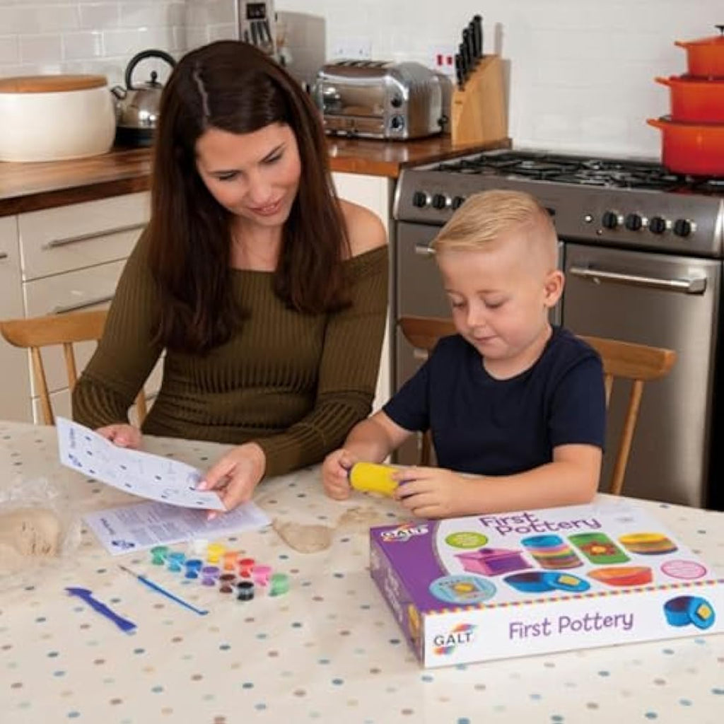 Galt First Pottery Kit – Kids Air Dry Clay Painting Set, Ages 6+