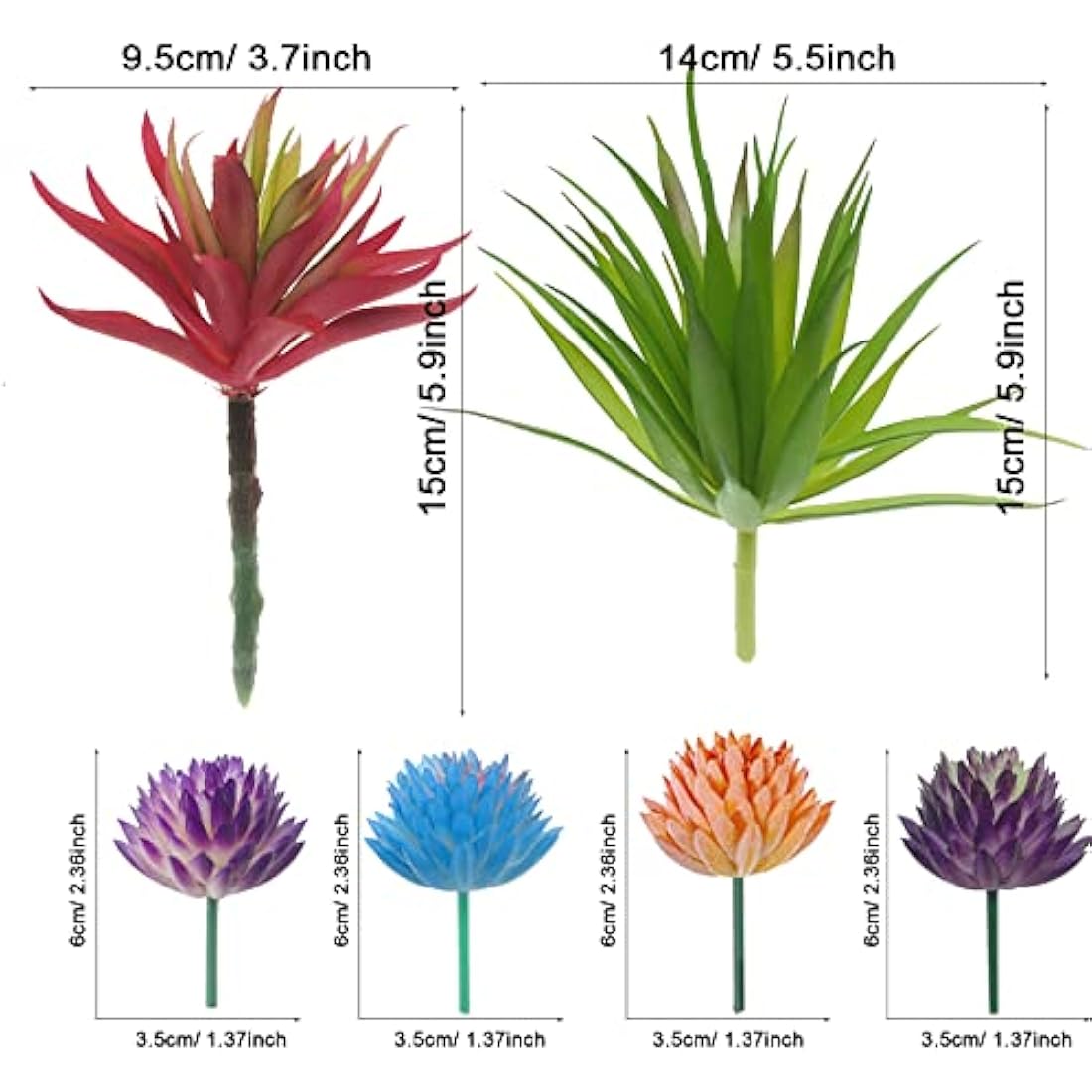Jolof Store 20 Pack Realistic Artificial Succulents – Multicolor Faux Plants