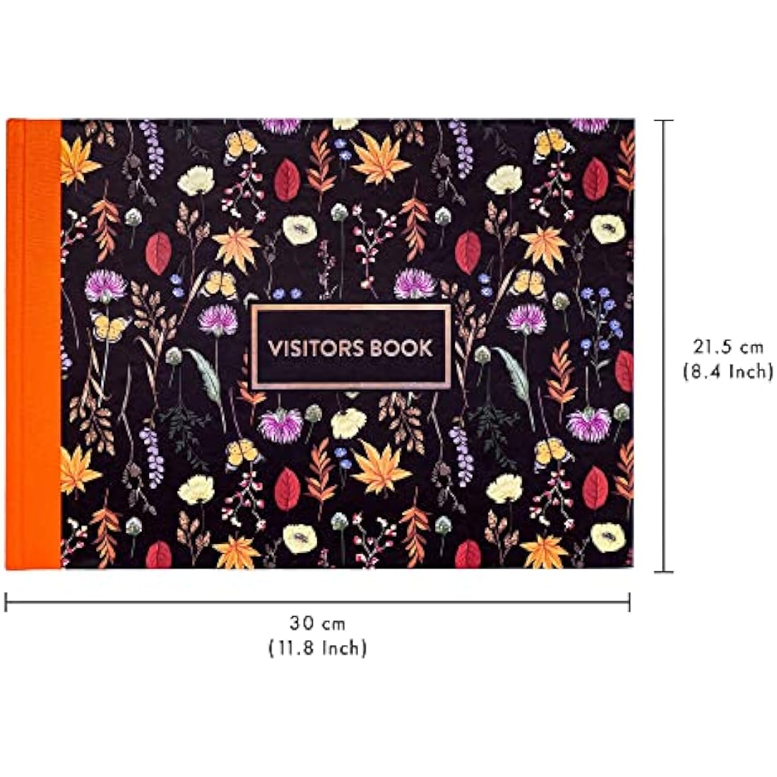Pukka Pad Bloom A4 Visitors Book – 768 Entry Spaces – 120GSM Floral Hardcover