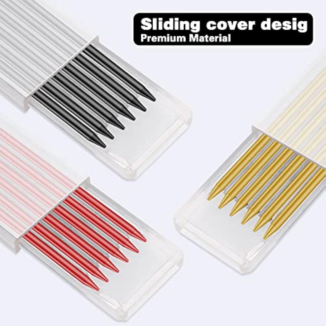 48Pcs Carpenter Pencil Refills – 2.8mm Waterproof Leads
