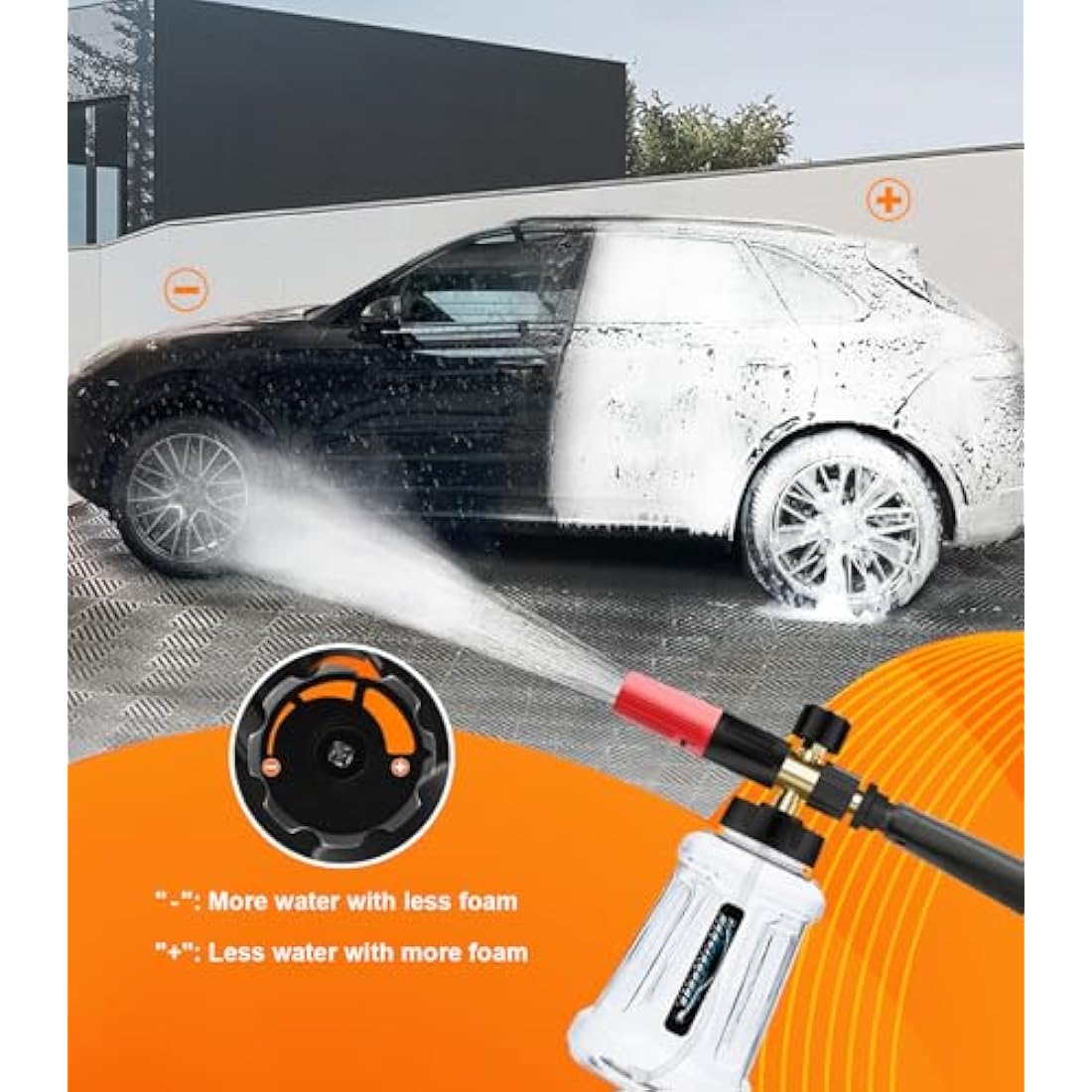 DANCINGBOAR Snow Foam Cannon for Karcher K2-K7 Pressure Washer, 1L