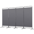 Angel Living 4 Panels Folding Room Divider, Privacy Screen Composed of Polyester Fabric and Sturdy Iron Frame - image 1