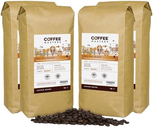 Coffee Masters All Day Blend Espresso Beans - Medium Roast 4x1kg