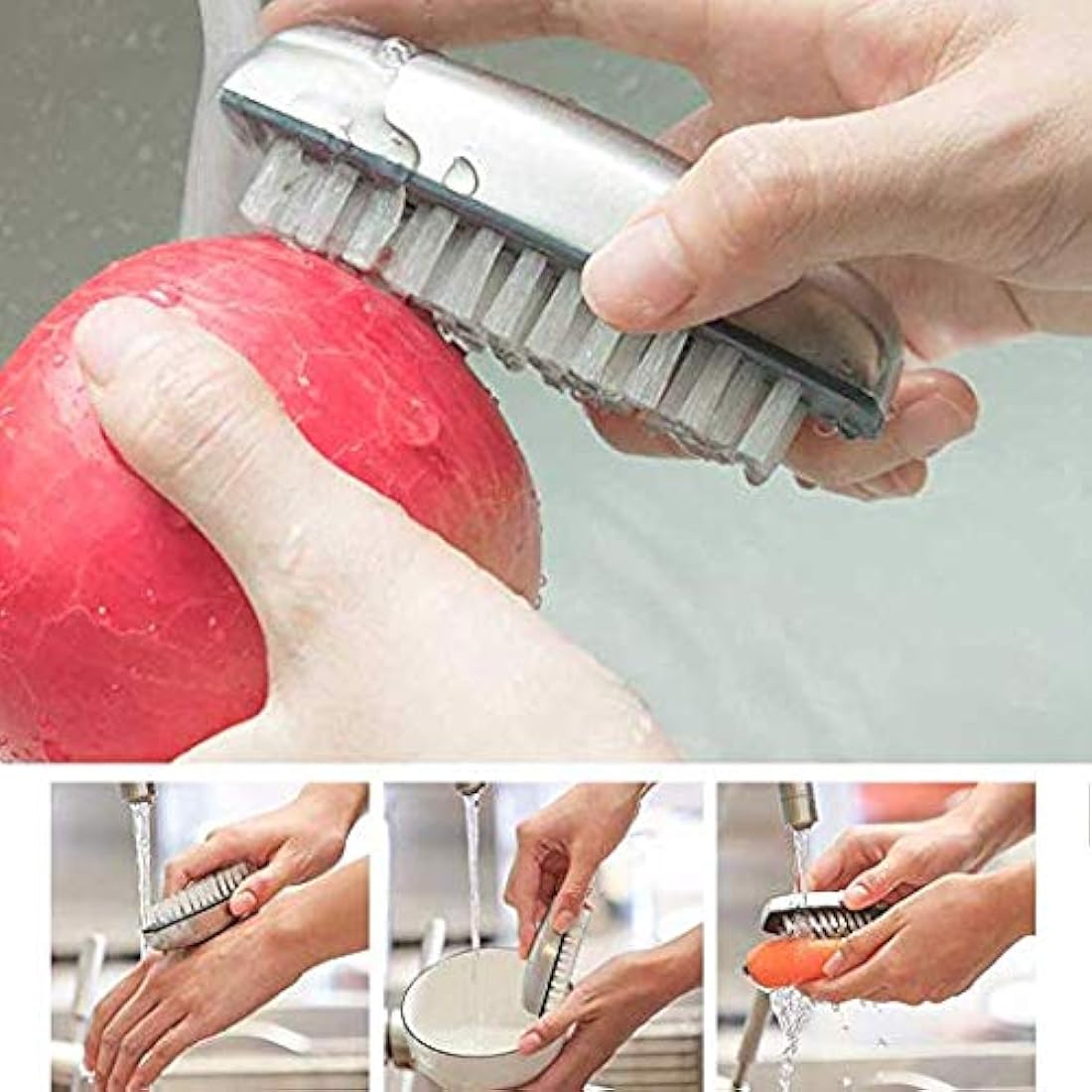 Jolof Store Stainless Steel Nail Brush – 2 Pack Odor Removing Hand Scrubber