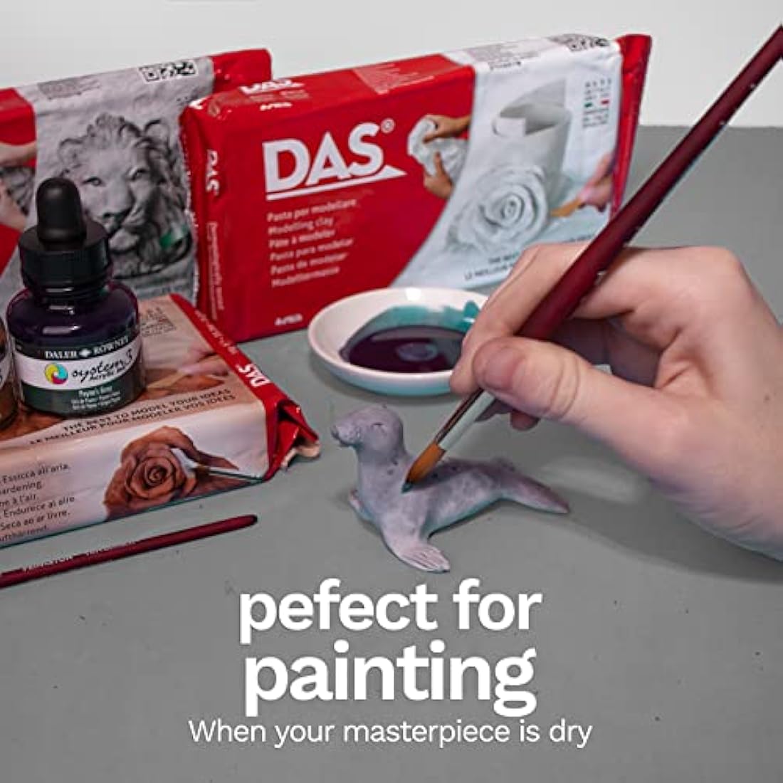 DAS Terracotta Air-Hardening Modelling Clay - 500g Professional Grade