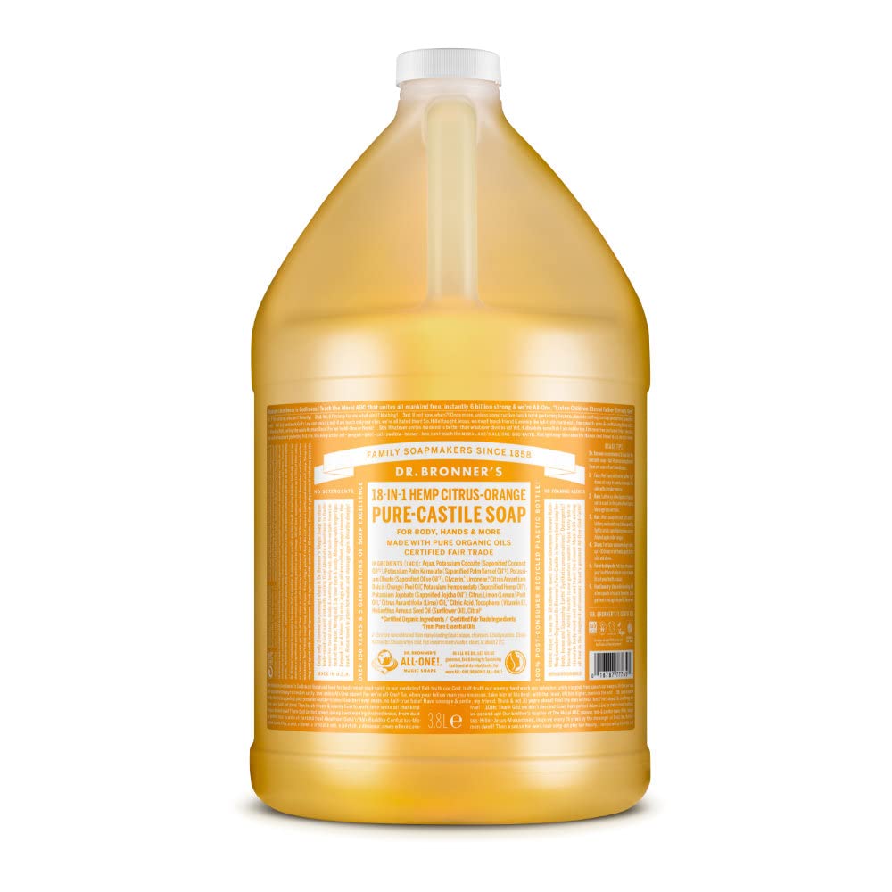Dr. Bronner's Citrus Pure-Castile Liquid Soap - Organic 3.79L Refill