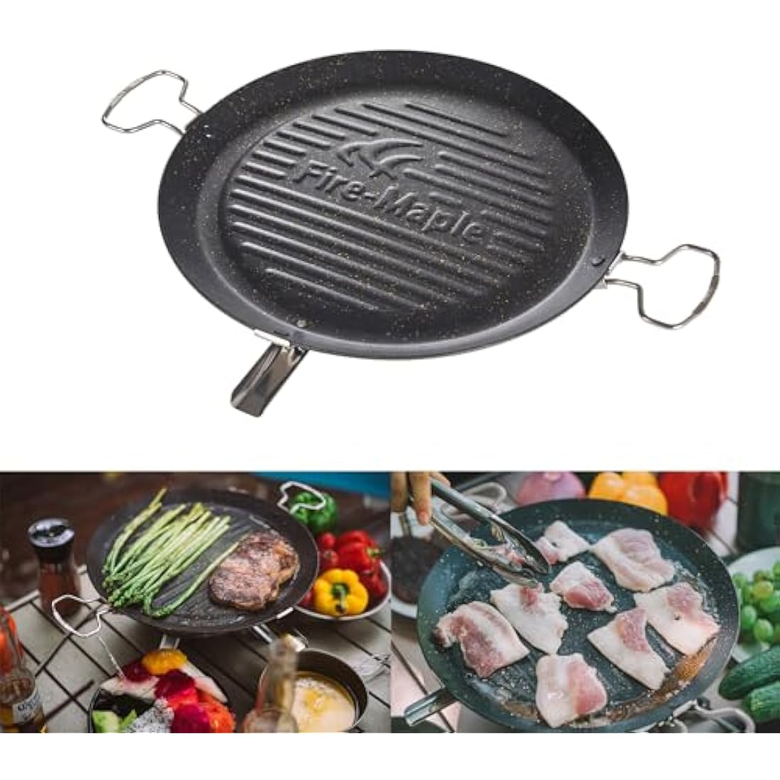 Fire-Maple Nonstick Camping Griddle Plate – 31cm Aluminum Grill Pan
