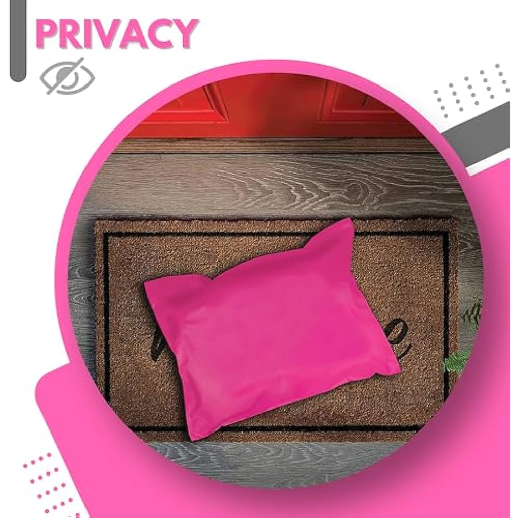 JeeJaan Pink Poly Mailers | 12x16 in Waterproof Shipping Bags (50 Pcs)