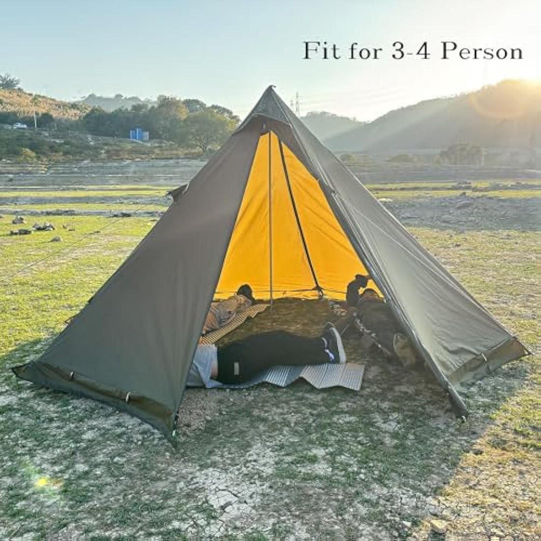 Top Lander 4-Season Hot Tent with Stove Jack – 210D Oxford Teepee