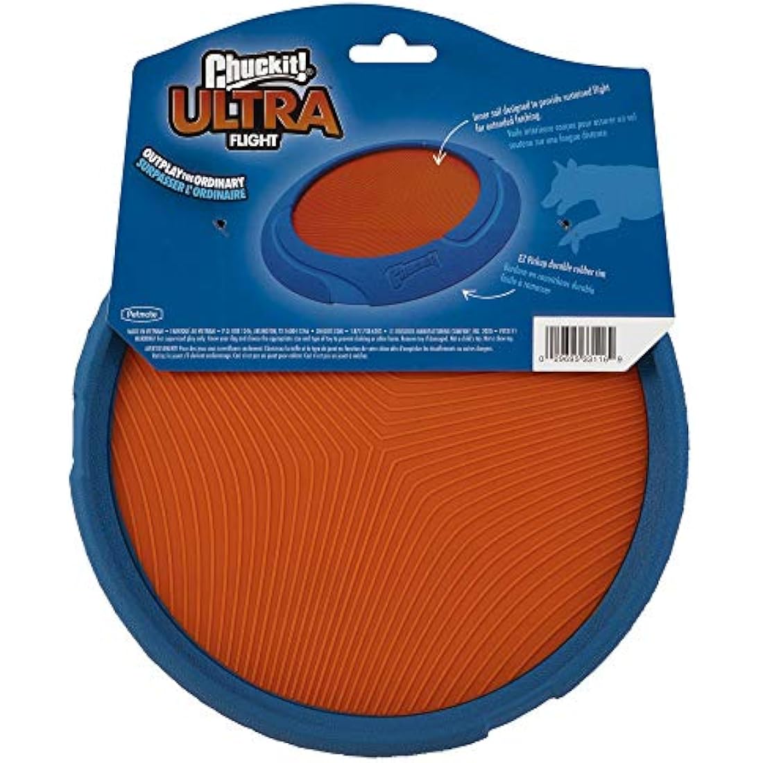 Chuckit! Ultra Flight Rubber Dog Frisbee – Durable Interactive Fetch Toy