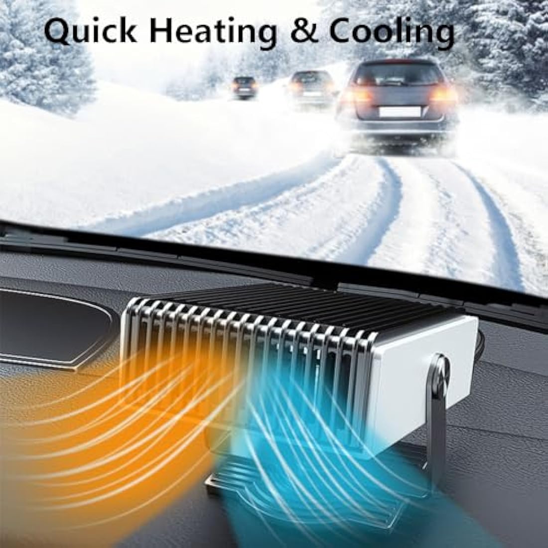 Baceyong 12V 150W Car Heater | Portable Windscreen Defogger & Fan